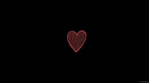 Red Heart In Black Background HD Black Aesthetic Wallpapers | HD Wallpapers | ID #45554