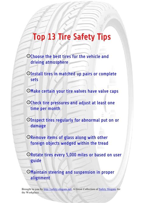 Top 13 tire safety tips