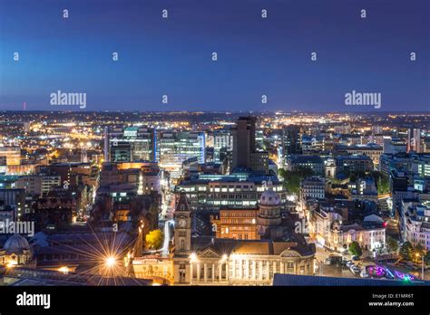 A night view of Birmingham city centre at night Stock Photo - Alamy