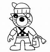 Archie Piggy Roblox Coloring Page  Free Printable Pages For Kids sketch template