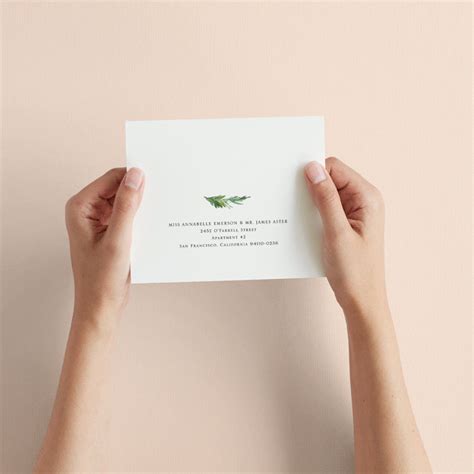 "Simple Pine Branches" - Rustic All-in-one Wedding Invitations Add "reception cards" as brunch ...