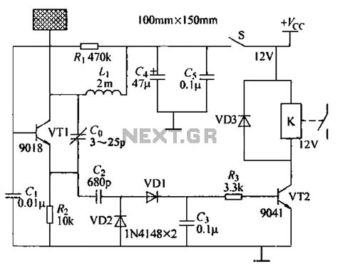 Capacitive proximity sensor detection circuit under Sensors Detectors ...