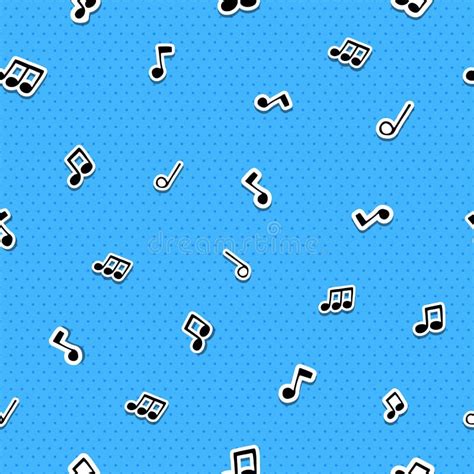 Music Note Cartoon Icon Seamless Pattern Stock Vector - Illustration of music, doodle: 242965132