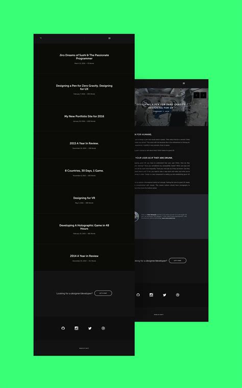 Dark Portfolio Design :: Behance