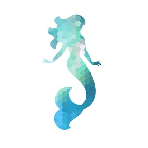 Silhouette Mermaid Wall Decal - WallMonkeys.com – Wallmonkeys