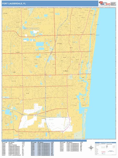 Fort Lauderdale Zip Code Map - Maping Resources