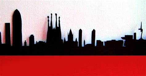 Barcelona Skyline Silhouette at GetDrawings | Free download