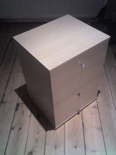 2 drawer beech effect filing cabinet | My better half decide… | Flickr