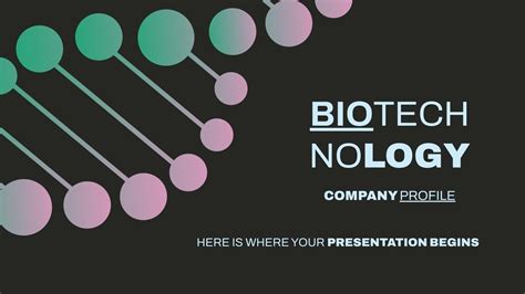 Biotechnology Company Profile | Google Slides & PPT template