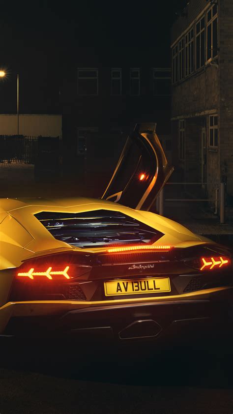 2160x3840 Lamborghini Aventador In The Night Sony Xperia X,XZ,Z5 ...