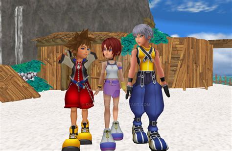 Sora, Kairi and Riku KH1-MMd by danit09182 on DeviantArt