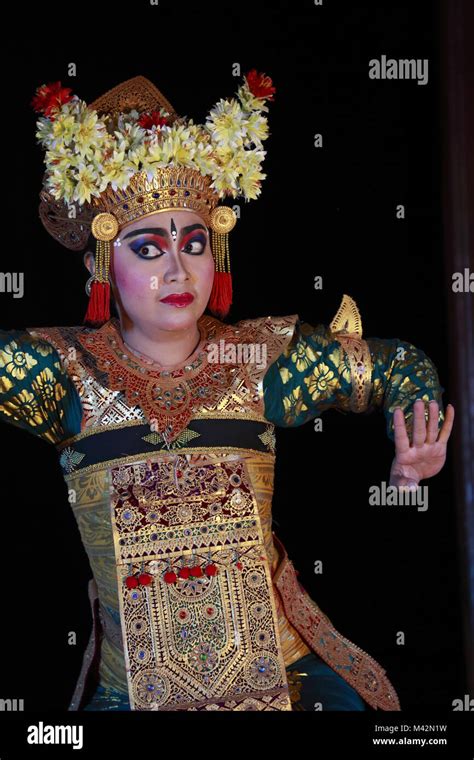 Legong dancer performing traditional Legong dance in Ubud Palace.Ubud, Bali,Indonesia Stock ...