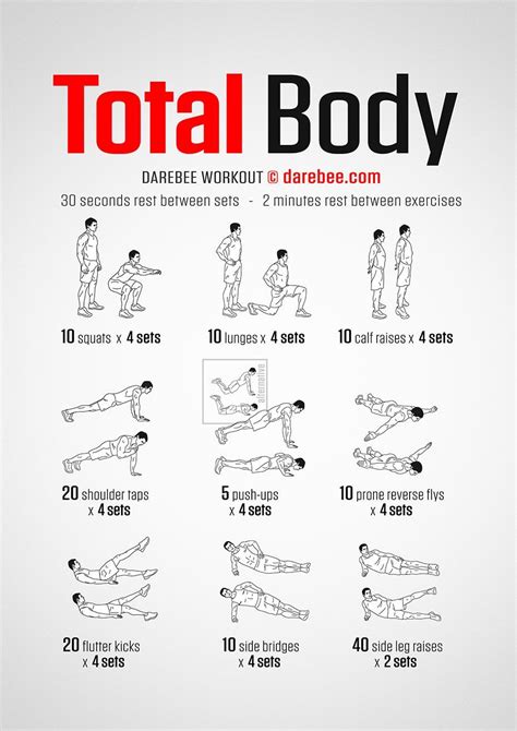 Total Body Workout | Total body workout, Gym workout for beginners ...