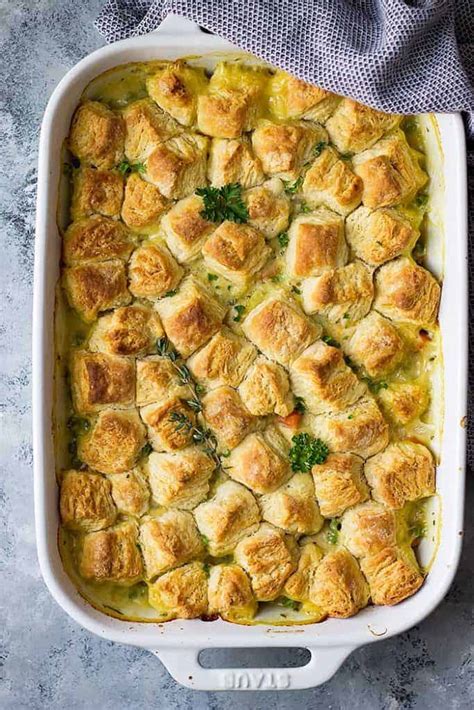 Chicken Pot Pie with Biscuit Topping - Countryside Cravings