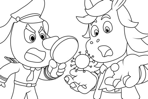 Sheriff Labrador Coloring Pages