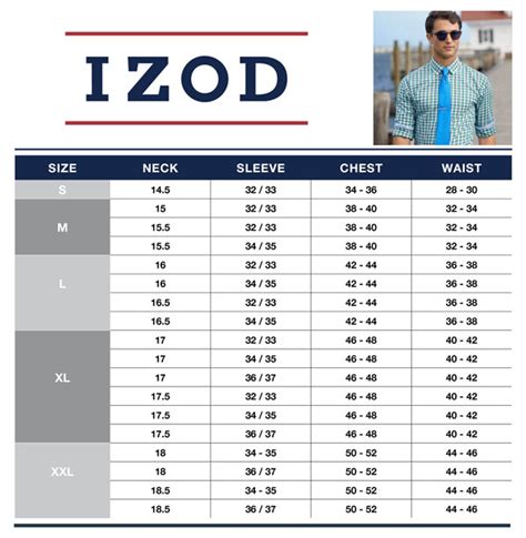 Izod Dress shirt size chart | Dresses Images 2022