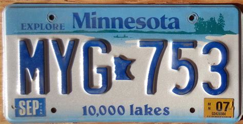 2007 Minnesota vg | Automobile License Plate Store: Collectible License ...