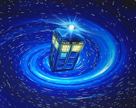 Space Tardis Art Paint By Numbers - Numeral Paint Kit