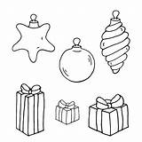 Premium Vector  Coloring book Page christmas Balls spiral Stars Gifts sketch template