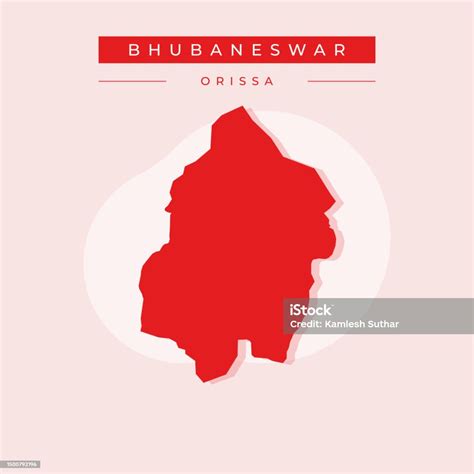 Vector Illustration Vector Of Bhubaneswar City Map India City Stock ...