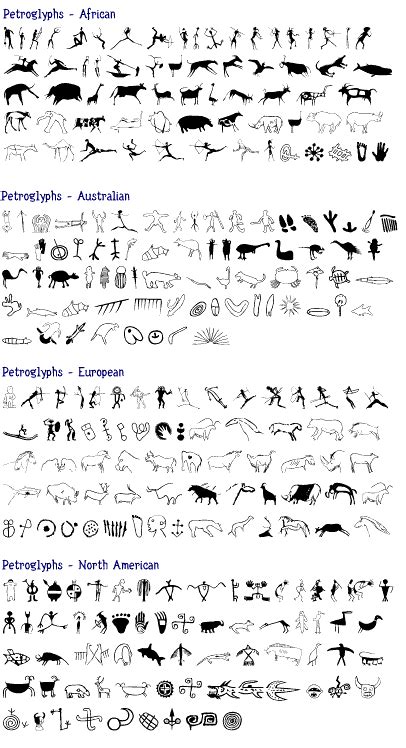 an image of different types of animals and their names in black ink on ...