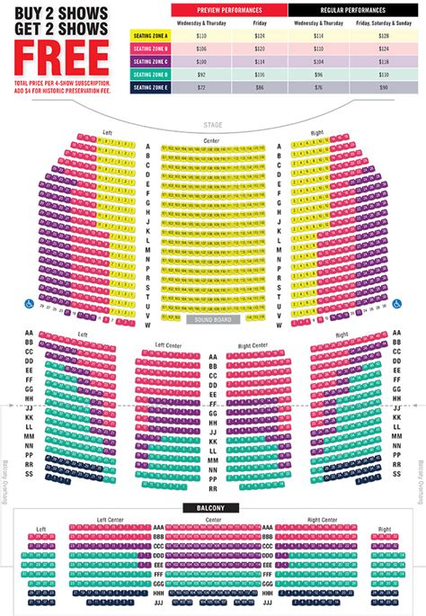 Broadway Seating Map | The Paramount Theatre - Aurora, IL