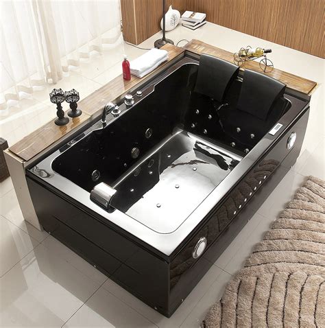 Decorate With Daria : 2 PERSON BATHTUB BLACK JETTED WHIRLPOOL 72" Corner Fit Hydrotherapy ...