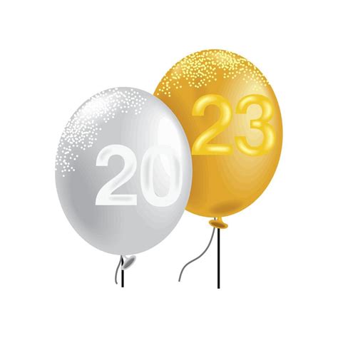 2023 new year balloons 16766850 Vector Art at Vecteezy