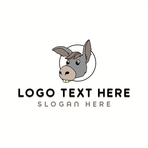 Donkey Animal Cartoon Logo | BrandCrowd Logo Maker | BrandCrowd