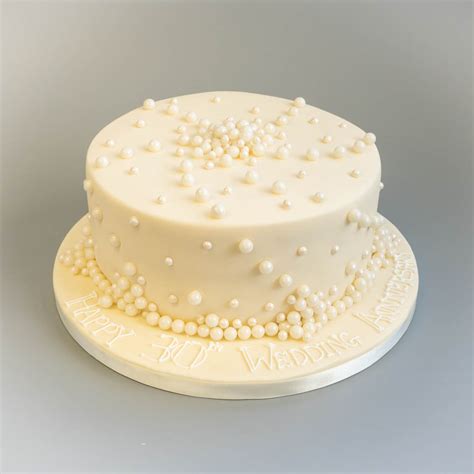 30th Pearl Anniversary Cake - Regency Cakes Online Shop