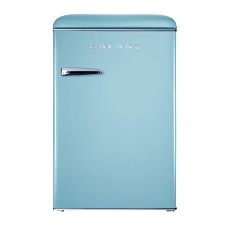 Galanz 4.4 cu. ft. Retro Mini Refrigerator Single Door Fridge Only in Blue-GLR44BEER - The Home ...