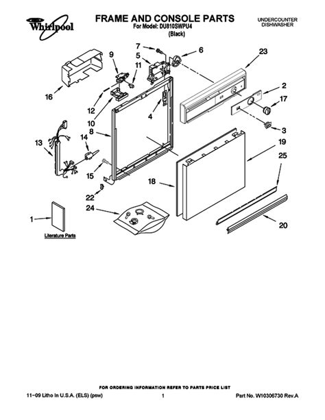 Whirlpool DU810SWPU4 Undercounter Dishwasher Parts and Accessories at ...