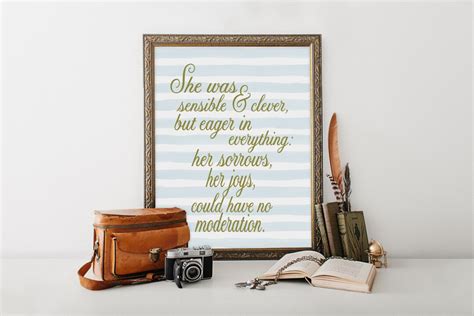 Sense and Sensibility Print Sense and Sensibility Quote Jane - Etsy