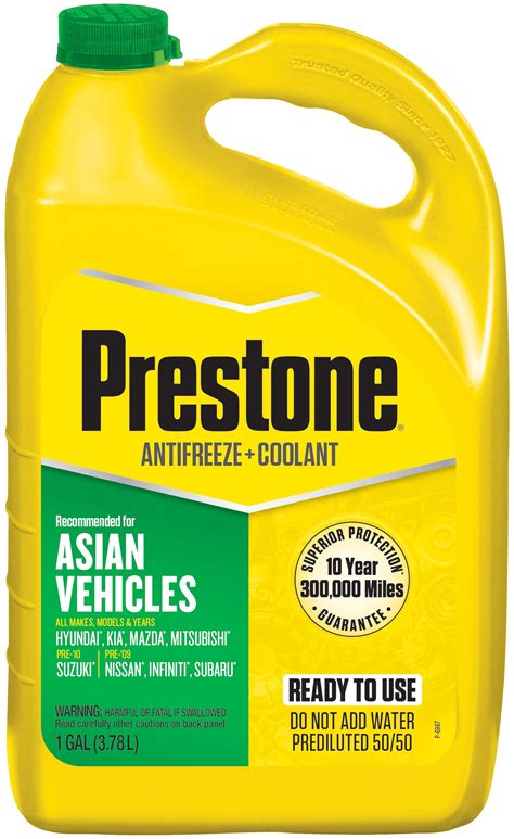 Prestone Asian Vehicles (Green) Antifreeze & Coolant 1 gal - Ready to ...