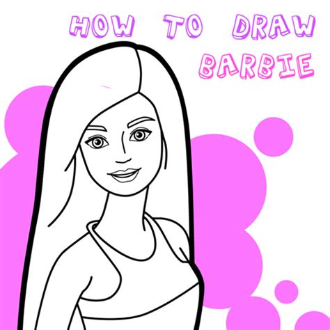 How to draw how to draw barbie - Hellokids.com