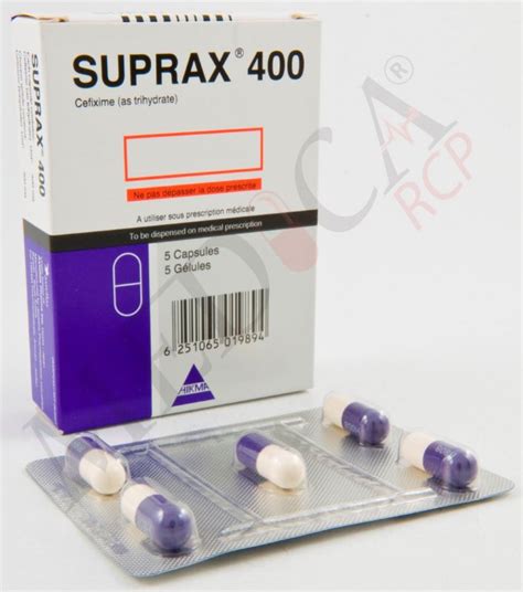 Medica RCP |Suprax Capsules 400mg | Indications | Side Effects ...