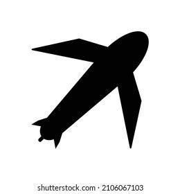 Airplane Silhouette Icon Jet Plane Vector Stock Vector (Royalty Free ...