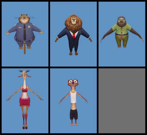 Zootopia 3D Models Characters pack 2 by SmakkoHooves on DeviantArt