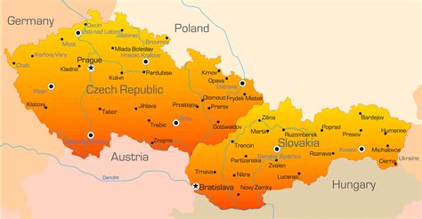 Map of Czech Republic - Guide of the World