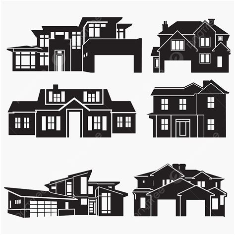 House Silhouette Vector Design Images, House Silhouettes, House ...