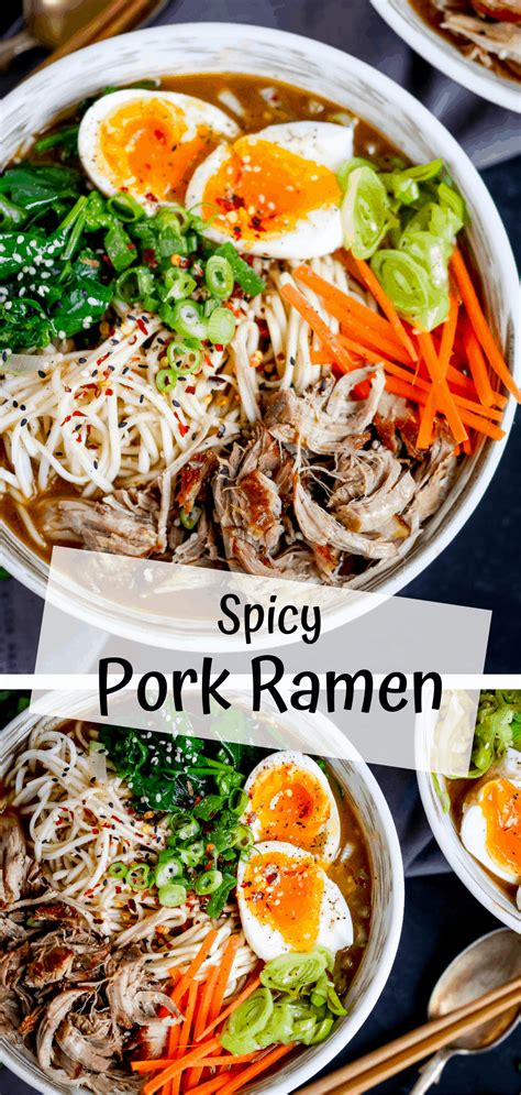 Spicy Pork Ramen Noodle Soup - Nicky's Kitchen Sanctuary