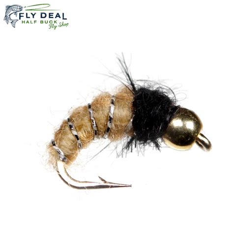 Caddis Larva Tan - Bead Nymph - Fly Deal Flies