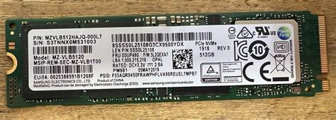 Samsung PM981 512GB SSD MZVLB512HAJQ NVME PCIE Bukan 970EVO ...