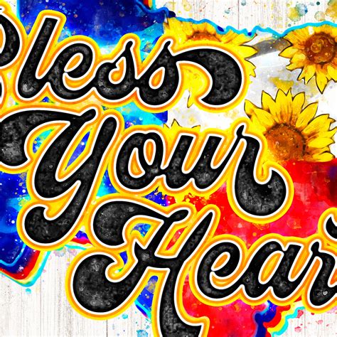 Bless Your Heart PNG Funny Digital Download Texas | Etsy