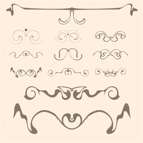 Premium Vector | Decorative graphic elements of the vignette for the design