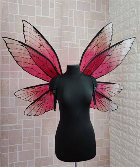 Red Large Fairy Wings for Adult, Faerie Cosplay Costume, Christmas ...