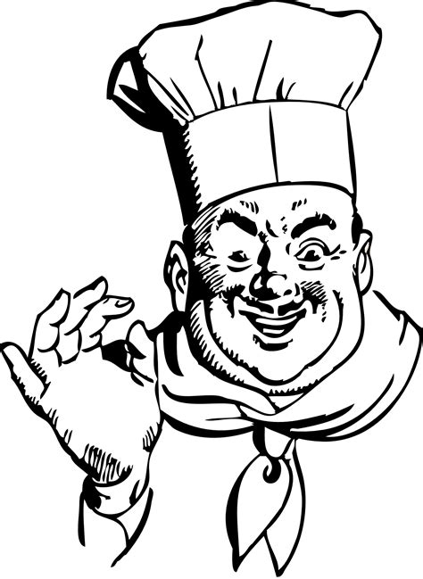 Chef Clipart Black And White | Clipart Panda - Free Clipart Images | Sketch book, Clip art, Free ...