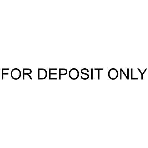 For Deposit Only Stamp