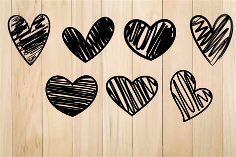 Distressed Heart SVG, Heart Svg Bundle, Doodle Hearts, Scribble Heart ...