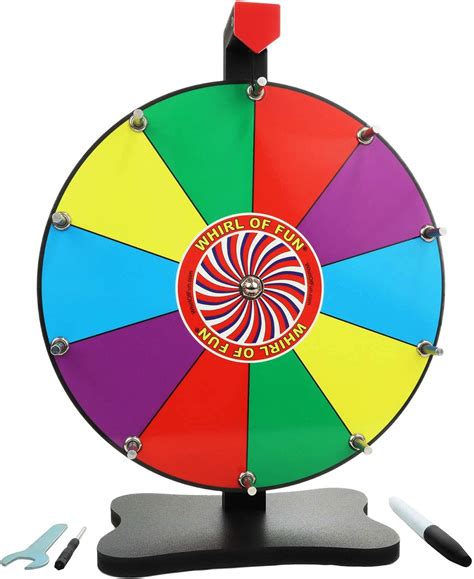 Buy Whirl of fun 12 Inch Prize Wheel-Spinning Wheel for Prizes with ...